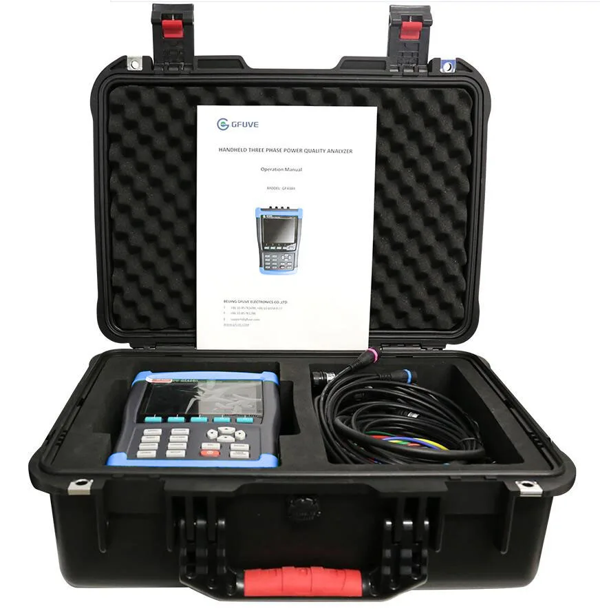 Analizzatore portatile trifase di qualità dell'energia e dell'energia Memoria 8G Rete Ethernet RS-485 Analizzatore di qualità dell'energia a 4 canali