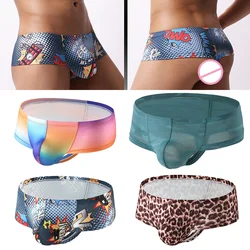 Printed Male underwear briefs cotton breathable comfortable low waist sexy men's underwear briefs strong men cueca tanga