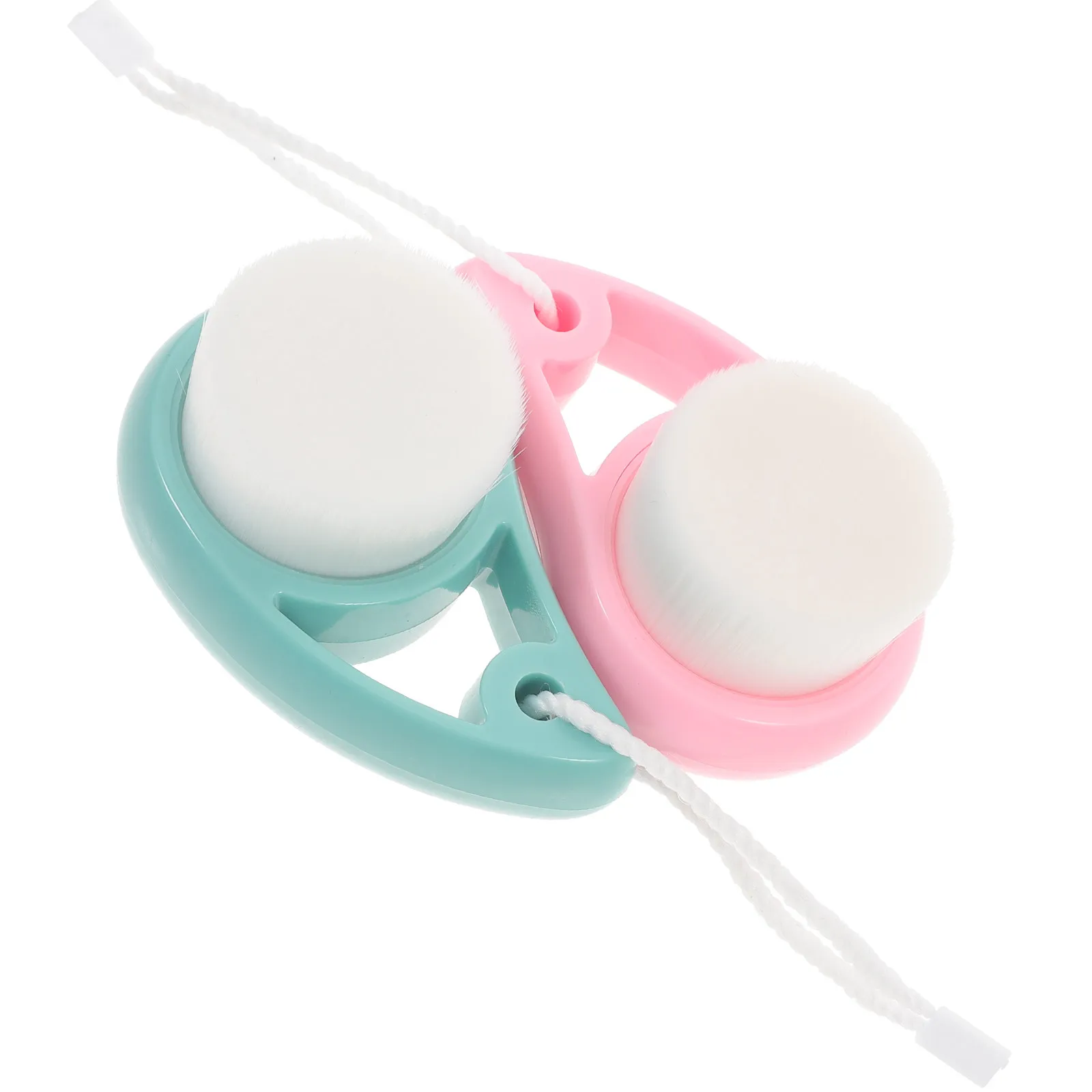 

Набор из 2-х компактных щеток для очищения лица: легкие отшелушивающие скраберы для путешествий, ручные щетки для бережного ухода за кожей