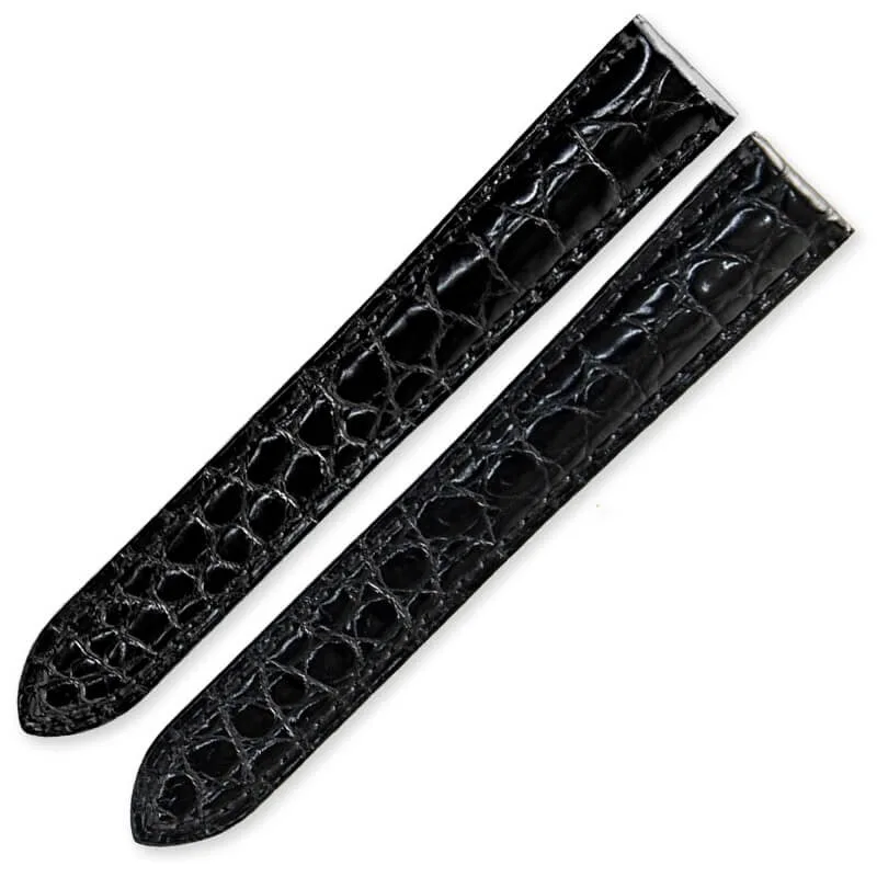 High Quality Crocodile Genuine leather Watch Strap for Cartier Tank London Solo Leather Watchband Men Women 16mm 18mm 20mm