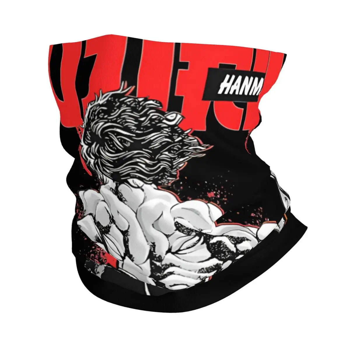 Nimble Bandana Neck Cover Printed Motor Motocross Baki Hanma Face Scarf Balaclava Riding Unisex Adult Winter