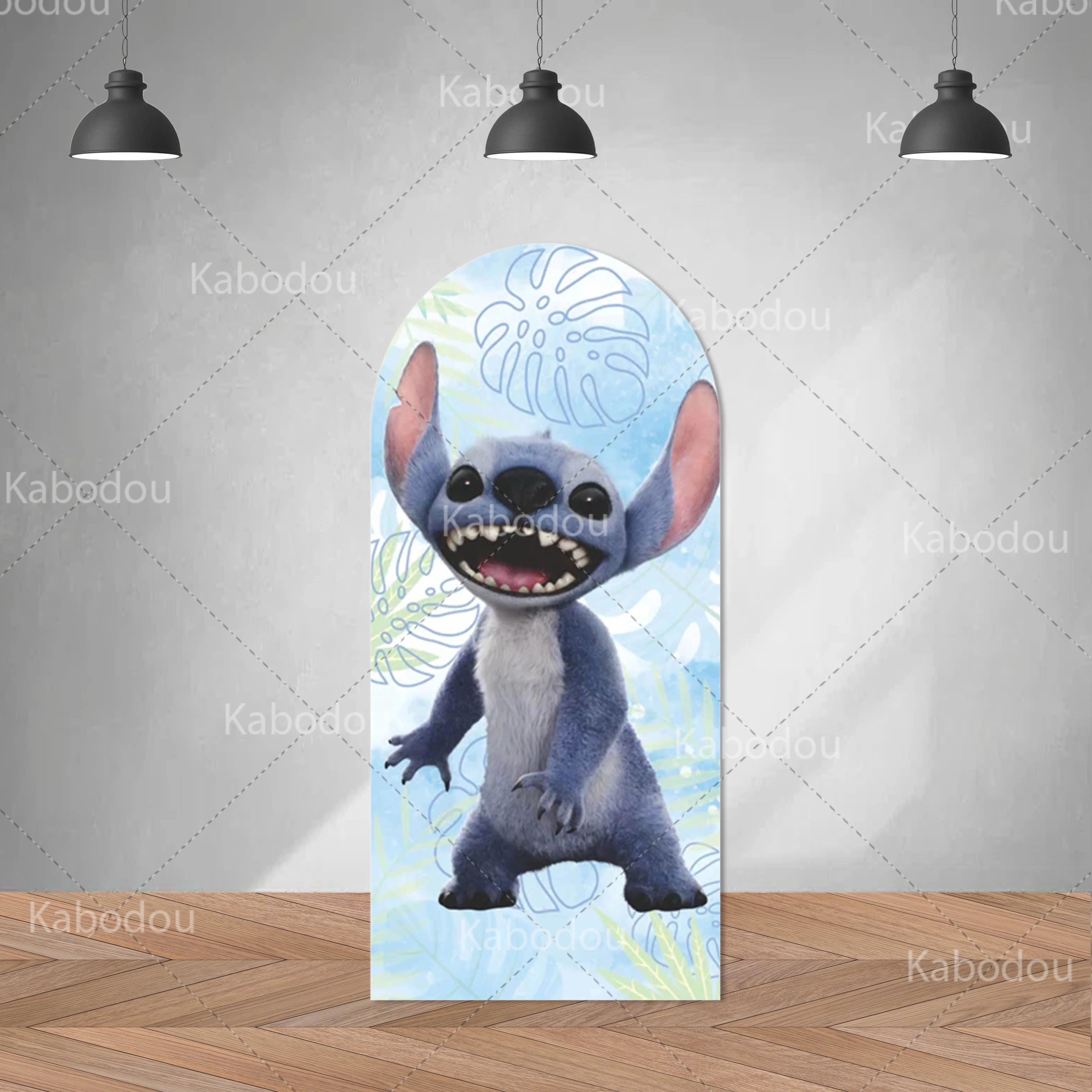 Lilo e ponto pano de fundo arco capa dupla face festa de aniversário do miúdo dos desenhos animados decoração chá de bebê foto fotografia fundo