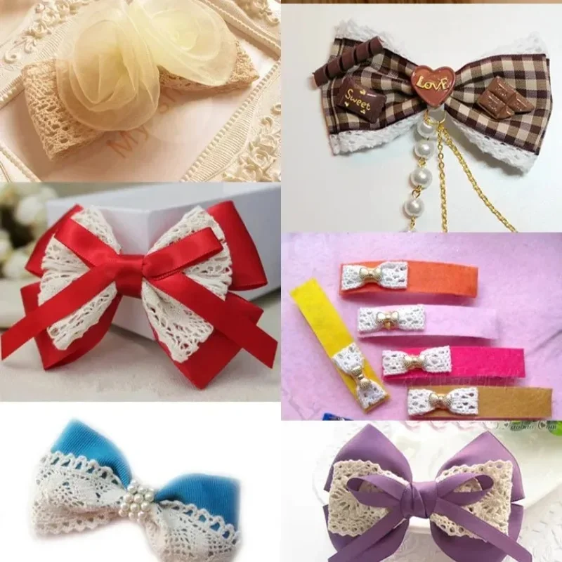 Ruban d'habillage en dentelle de coton blanc ivoire, brodé pour la couture, décoration, ruban en tissu, matériaux artisanaux faits à la main, couvre-chef pour cheveux