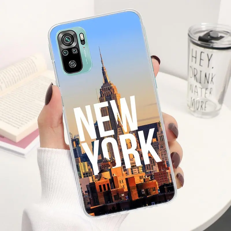 NYC New York City Coque Phone Case For Xiaomi Redmi Note 13 14 12S 12 11S 11T 11E Pro Plus 11 10 10S 4G 5G 14Pro Soft Silicone C