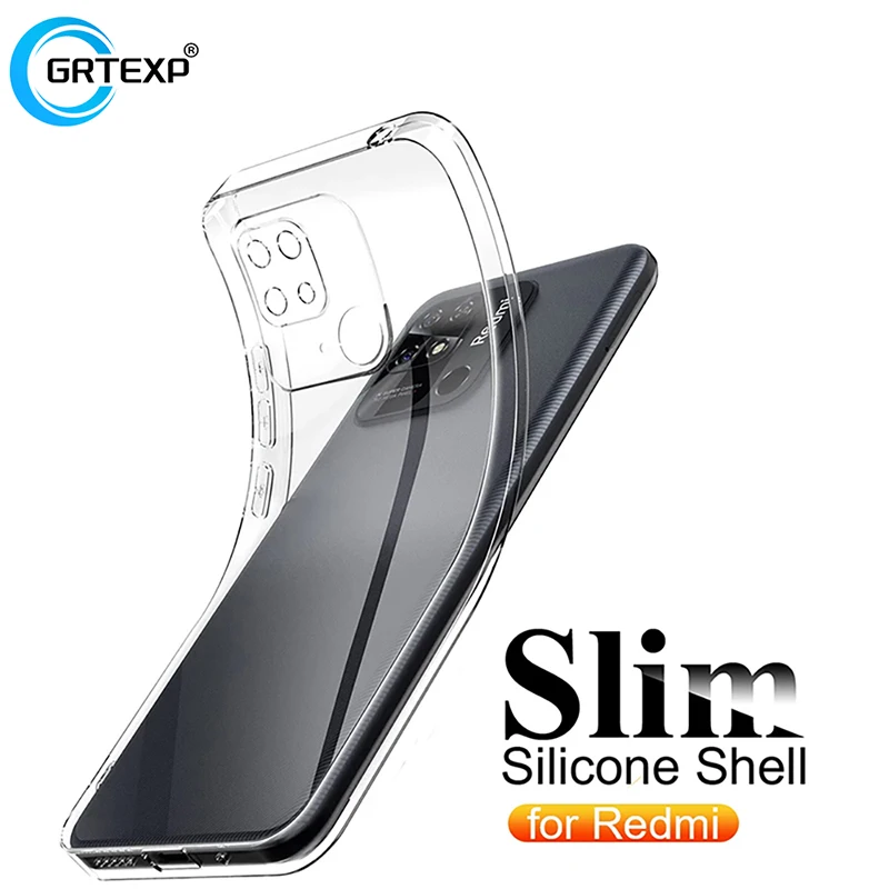 Ultra Thin Transparent Silicone Soft TPU Case For Xiaomi Redmi 13C 12C 10C 9C 9T 10A Note 12 11 10 Pro Plus 11T 12S Clear Bumper