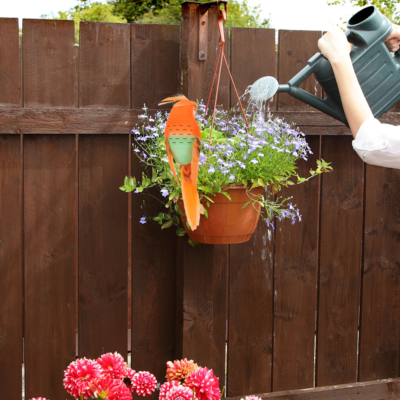 

12 шт., реалистичный декор в виде попугая, искусственные модели попугаев для сада, двора, украшения сцены в джунглях, пенопластовый шлейф, орнамент, открытый сад