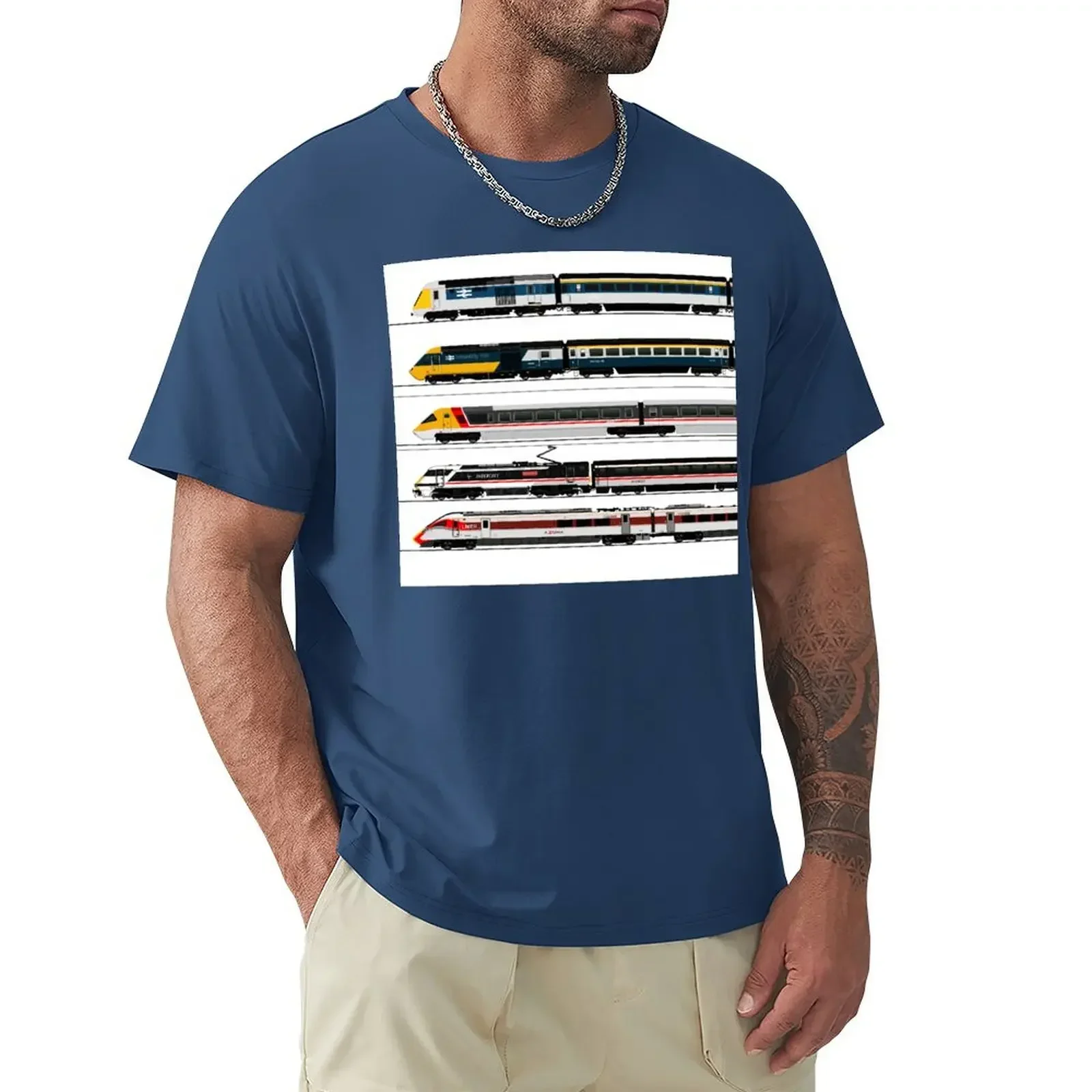 

BRITISH HIGH SPEED TRAINS T-shirt plus sizes kawaii clothes mens t shirts pack