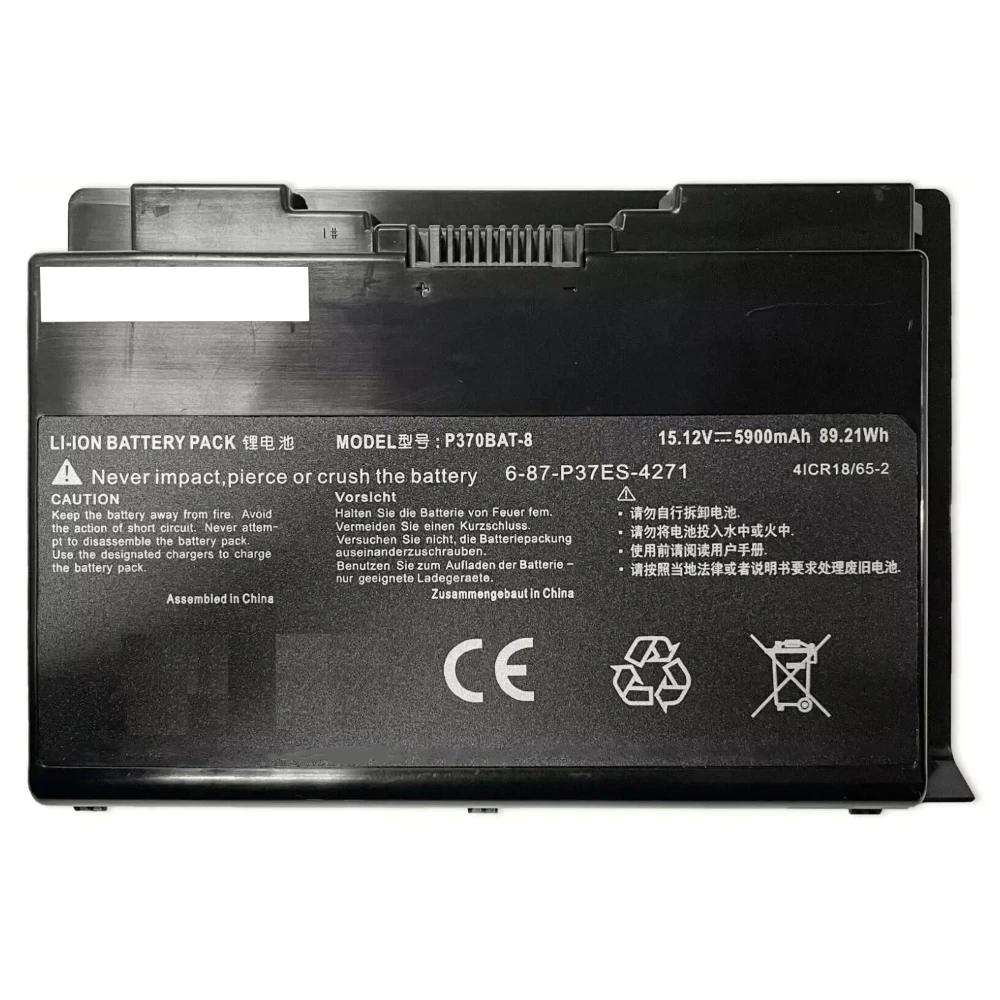 7XINbox P370BAT-8 6-87-P37ES-4271 15.12V 89.21Wh 5900mAh Battery For CLEVO P370SM-A P377SM-A P370SM3