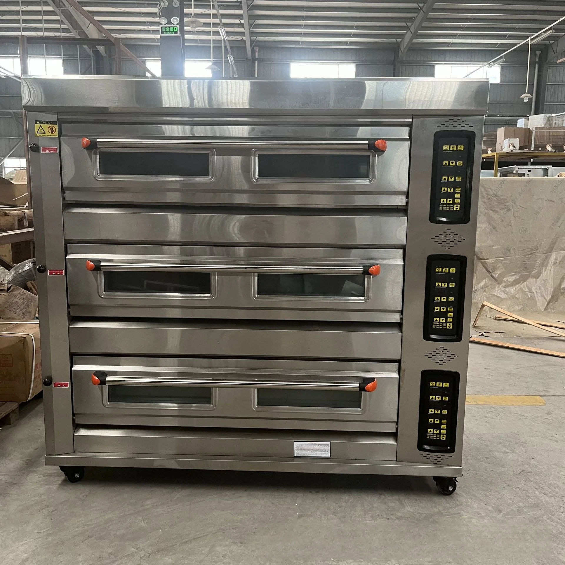 Tecfd Commercial Pizza Oven With Electric or Gas Power Computer Control 3 Desk 9 Trays Oven