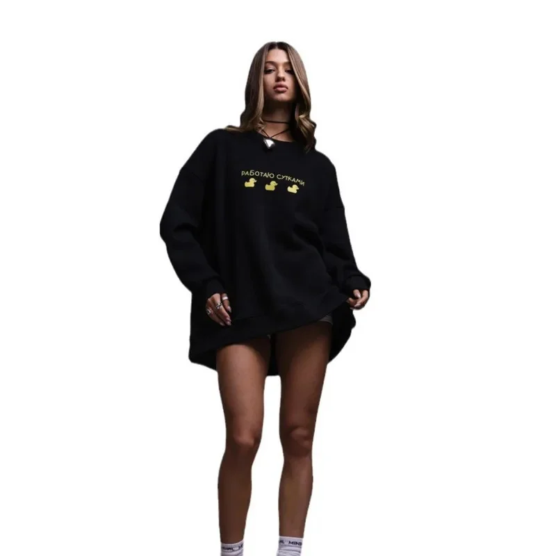 Women\'s Loose Sweatshirt Loose Printing Hoodies Female Fashion Casual Oversized Autumn Winter Warm Couple Pullovers