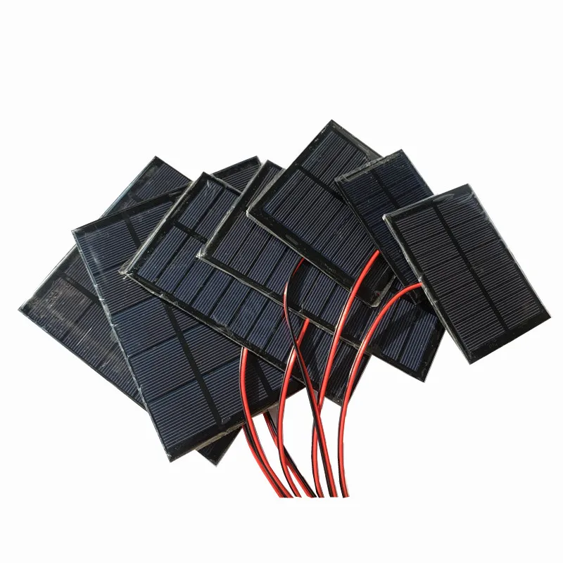 

High Qaunlity Min Solar Panel 5V 5.5V 1W 1.6W 150mA 160mA 200mA 250mA 500mA DIY Solar kit/Battery Cell Phone Charger with cable