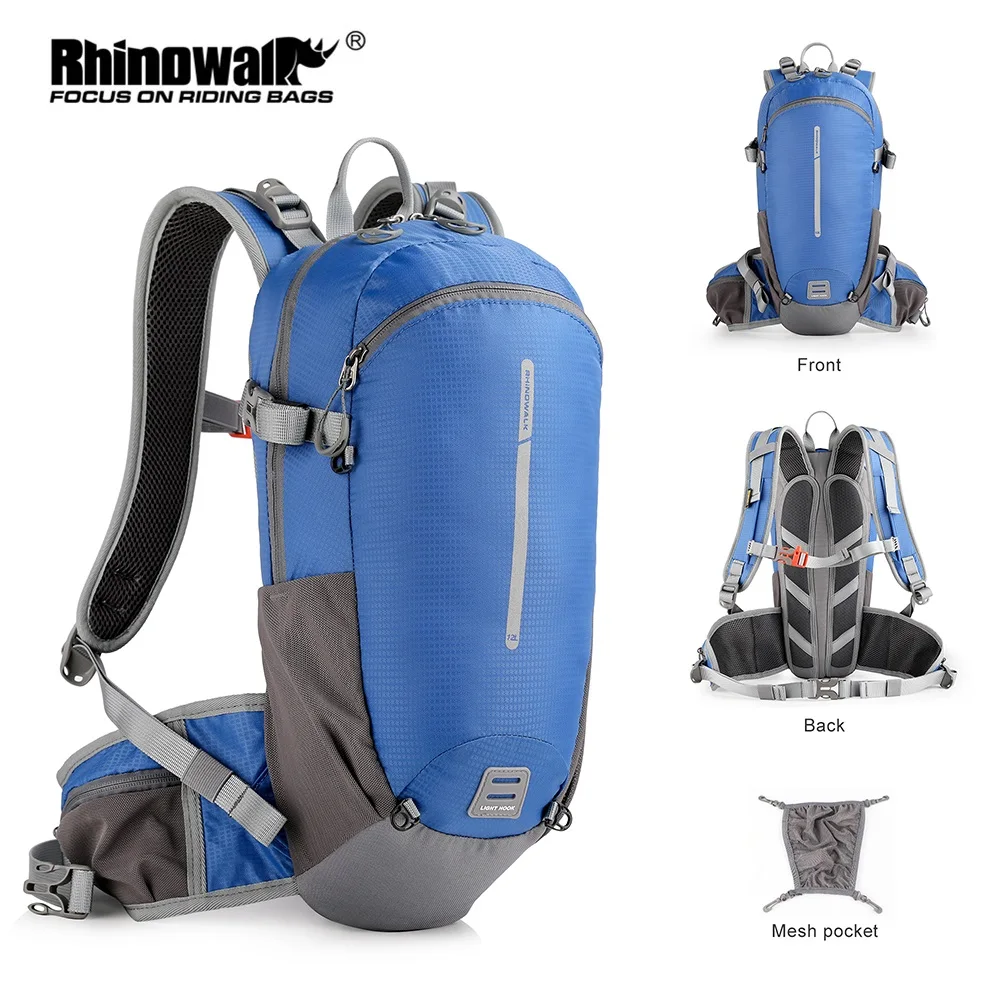 Rhinowalk Men Backpack Travel Hiking Bag 12L Light Shoulder Bag Women Sports Backpack Outdoor Climbing Trekking Fishing Bag