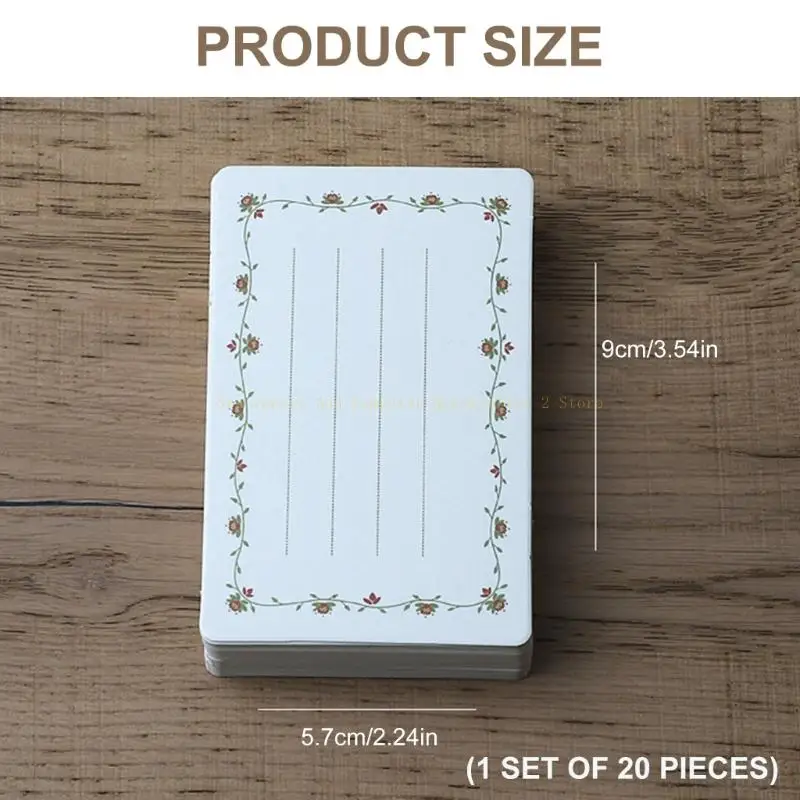 20Sheets Craft Cards  2.24x3.54Inch Study Note Cards Unlined For Wedding Valentines Christmas Thank You Cards Making