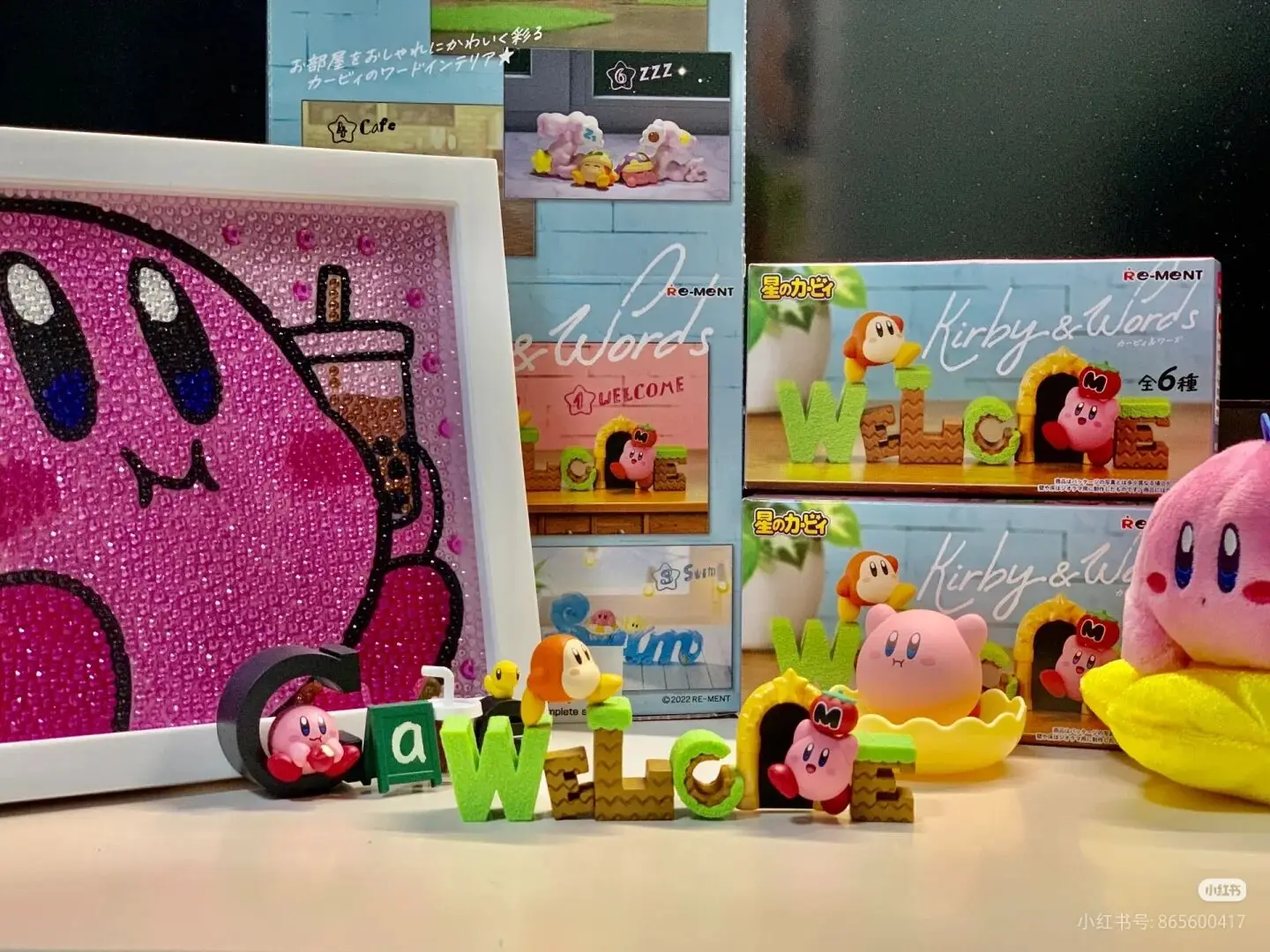 Набор экшн-фигурок Re-Ment Kirby And Words, 6 шт., тематическая коллекционная модель для кафе, игрушки для подарка, модные украшения в слепой коробке