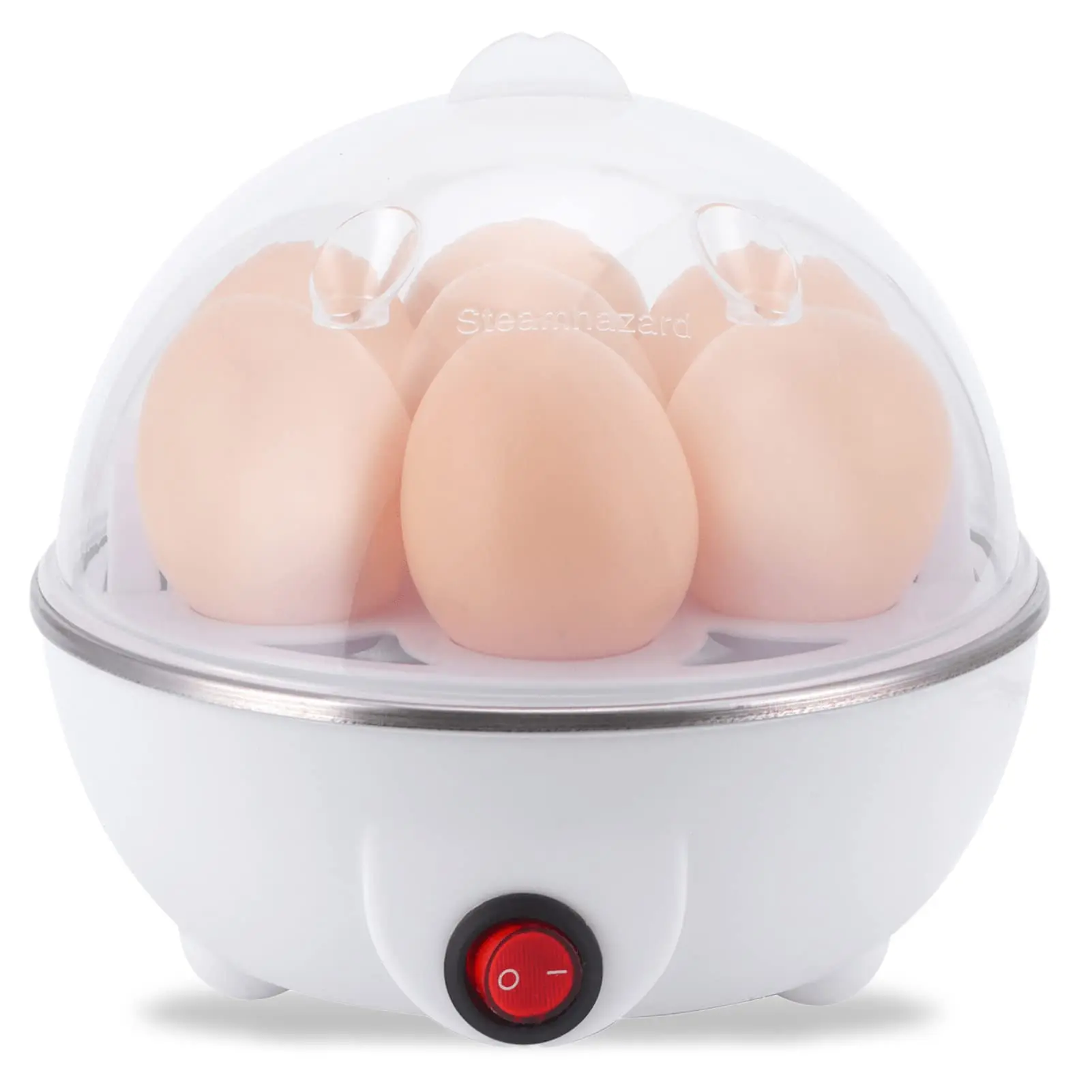 

Electric Egg Cooker Boiler Rapid Poacher, 350W Multifunctional Food Vegetable Steamer, Hard, Medium, Soft Boiled Eggs