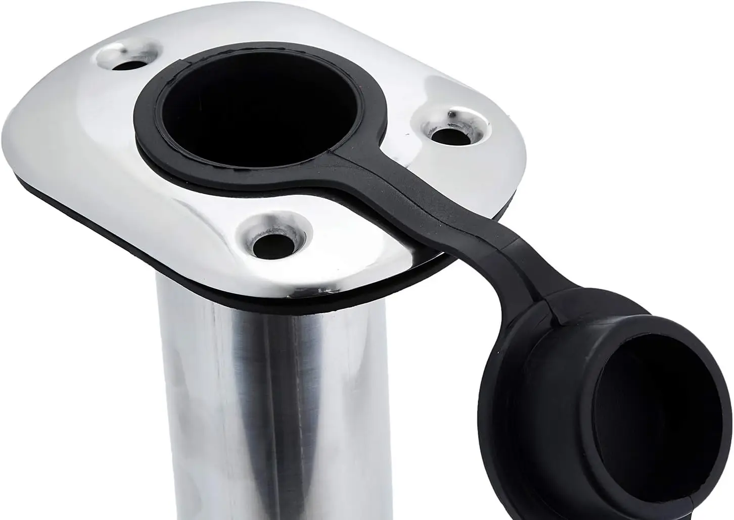 

Boat Stainless Steel Fishing Rod Holder Flush Mount 15/30/90 Degree with PVC Cap,Inner Tube and Gasket