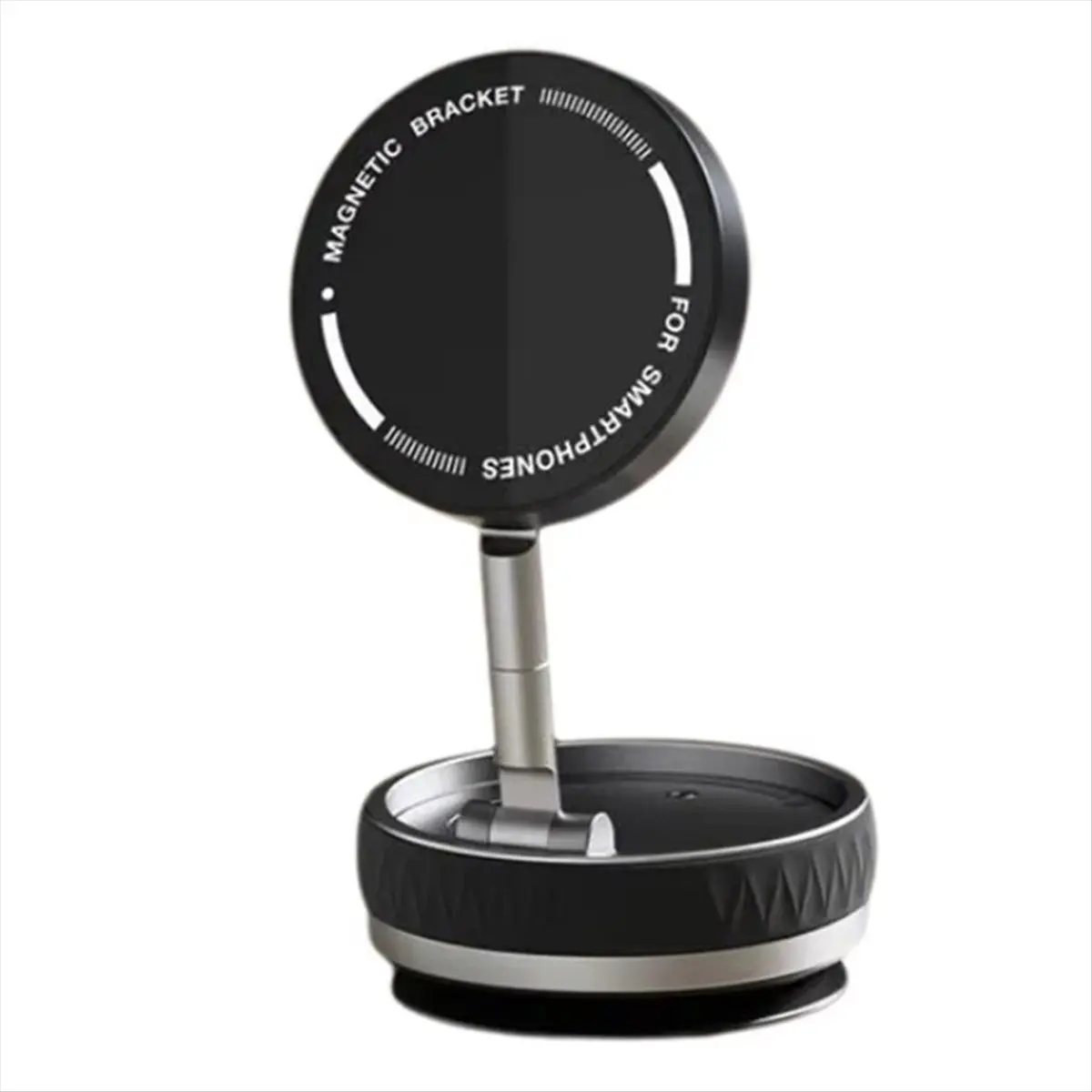 A46U 360 Degree Rotating Vacuum Suction Cup Magnetic Mobile Holder Phone Car Suction Folding Navigation Holder Black