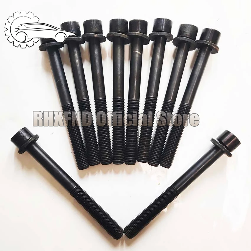 

10pcs Engine cylinder head bolt nut XUD9 XUD9A D9B XUD9 A L for hyundai LANTRA D for suzuki VITARA D BALENO SAMURAI
