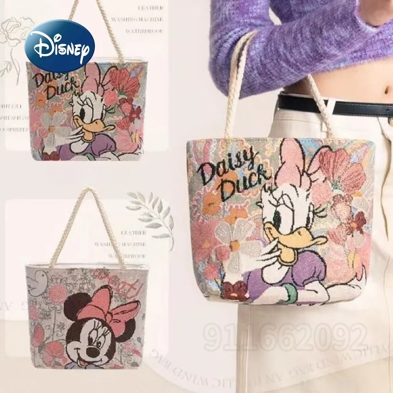 Disney New Women's Handbag Cartoon Fashion Women's Shoulder Bag Large Capacity Storage Casual Women's Bag High Quality