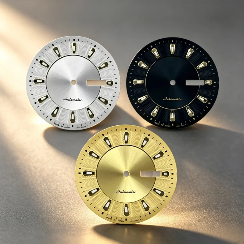 NH36 Dial 35mm Dial S Dial Green Luminous Suitable for Seiko Mechanical Watch Modification Parts