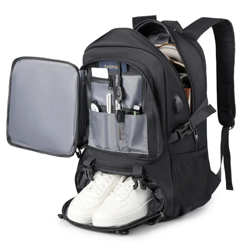 Cross Border Travel Bag for Men, Outdoor Sports and Leisure, Expandable Computer Bag, Travel Backpack, Large Capacity Backpack