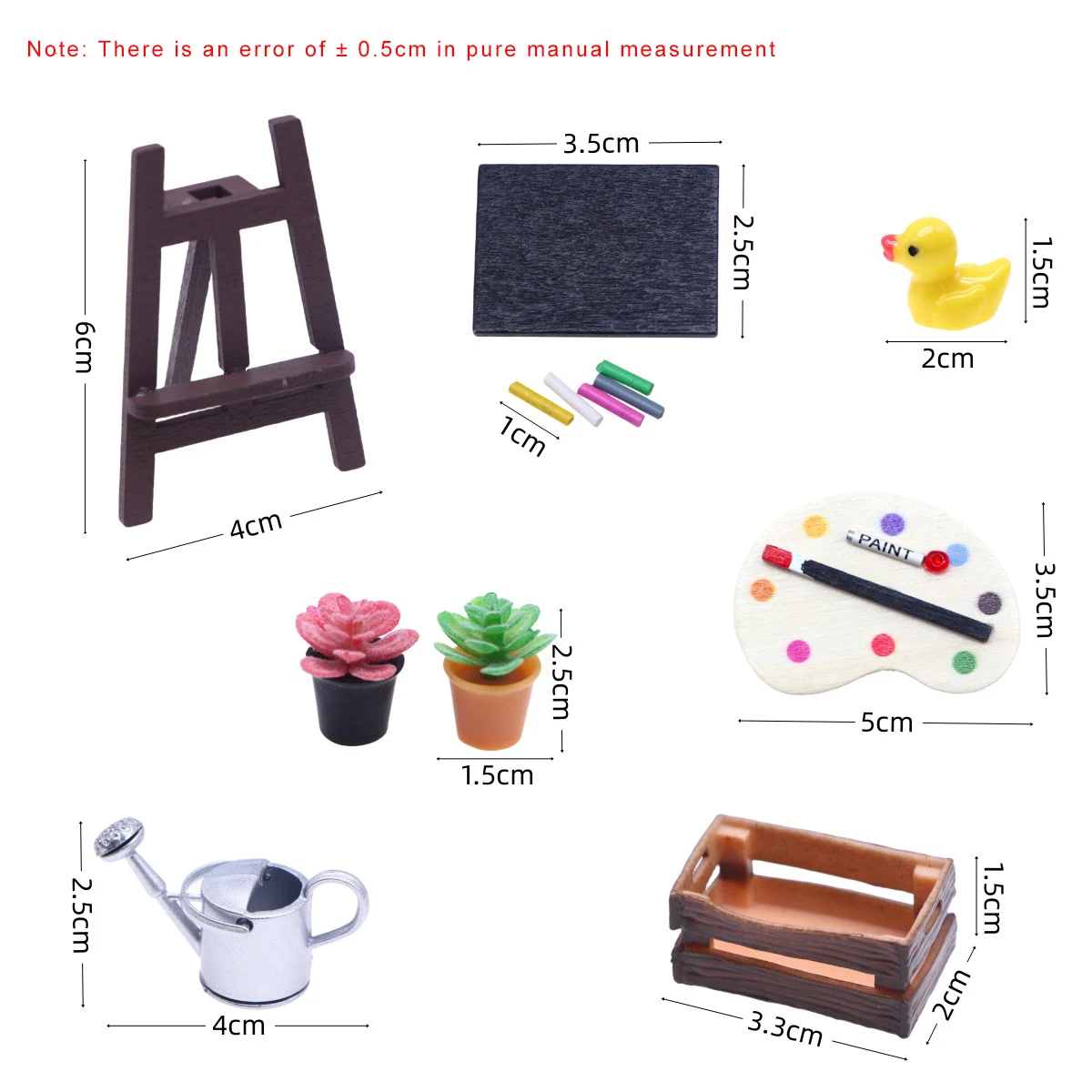 13Pcs/Set Doll House Mini Painting Art Set Miniature Wildlife Sketching Scene Micro Landscape Decoration Prop Model Accessories