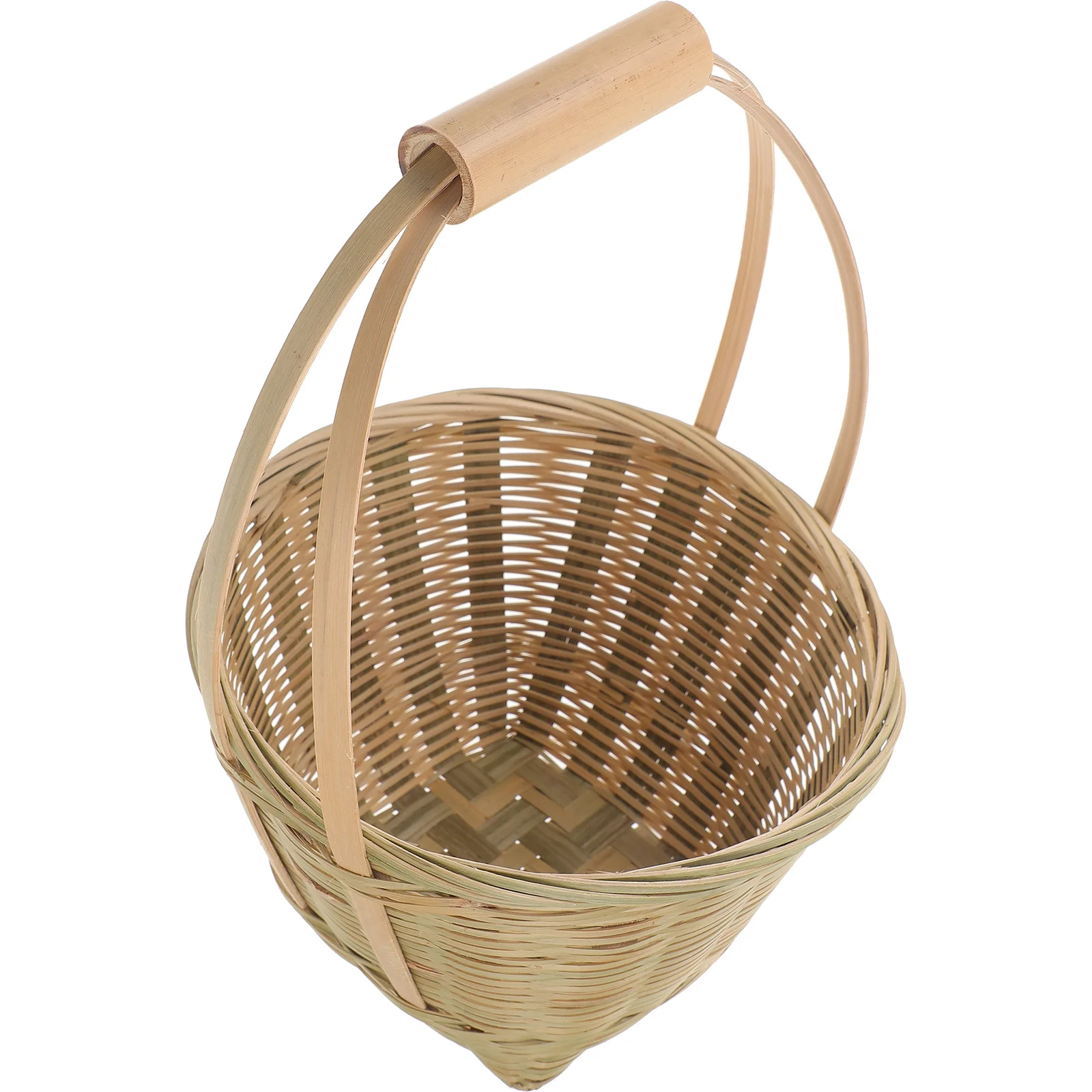 

Handwoven Bamboo Storage Basket Egg Fruit Organizer Multipurpose Kitchen Bread Snack Storage Basket Rustic Style