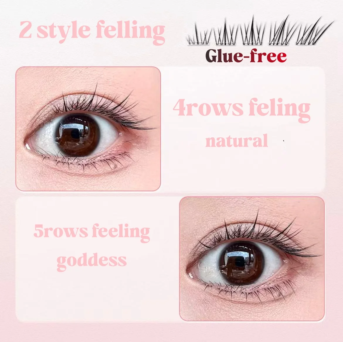WINKLURE NEW Fox Sunflower No Glue Needed Self Adhesive Fake Lashes DIY False Eyelashes Extensions Natural Korean Makeup Manga