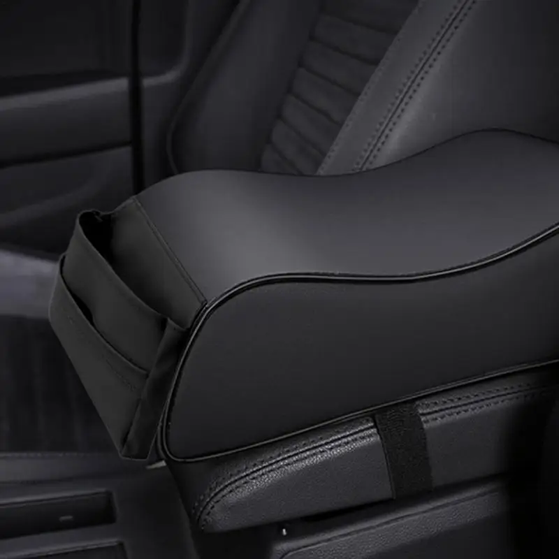 Arm Rest Protector Cushion Wear-Resistant Console Cover Black Car Interior Accessories Soft Arm Rest Protector With Tissue Box