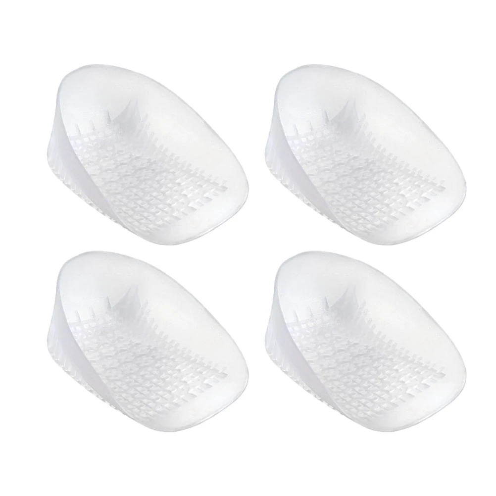 

2 Pairs Heel Cups U shaped Fasciitis Pads Insoles SEBS Shock Absorb Cushions Foot Support Inserts Suitable All Shoes