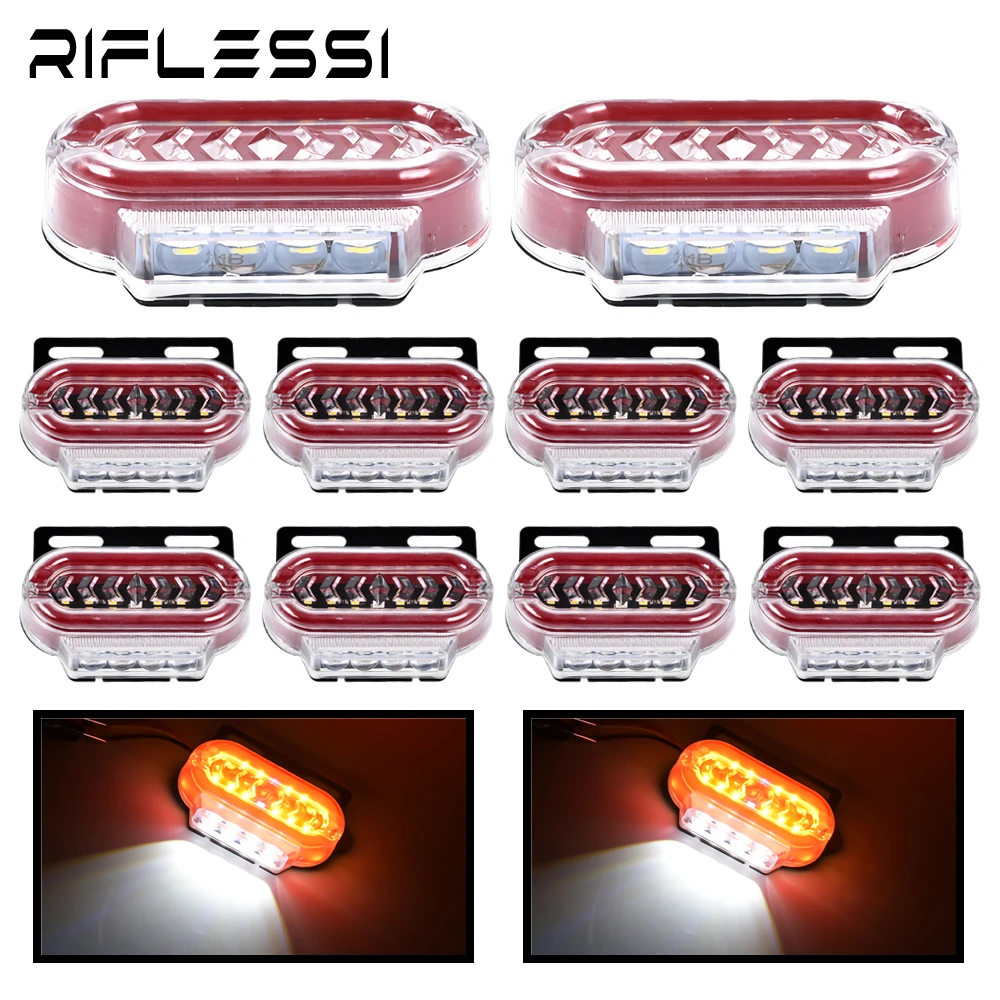 

10 x Parking Lights Trailer Side Marker Lights 24V LED Lights For Truck Dimensions Clearance Lamp Cargo Car Sidelight