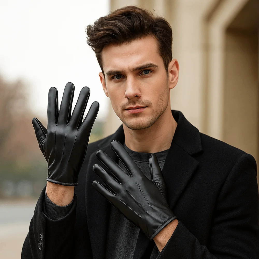 Gants de conduite noirs tendance, style punk, mitaines gothiques antidérapantes en cuir PU, hip-hop