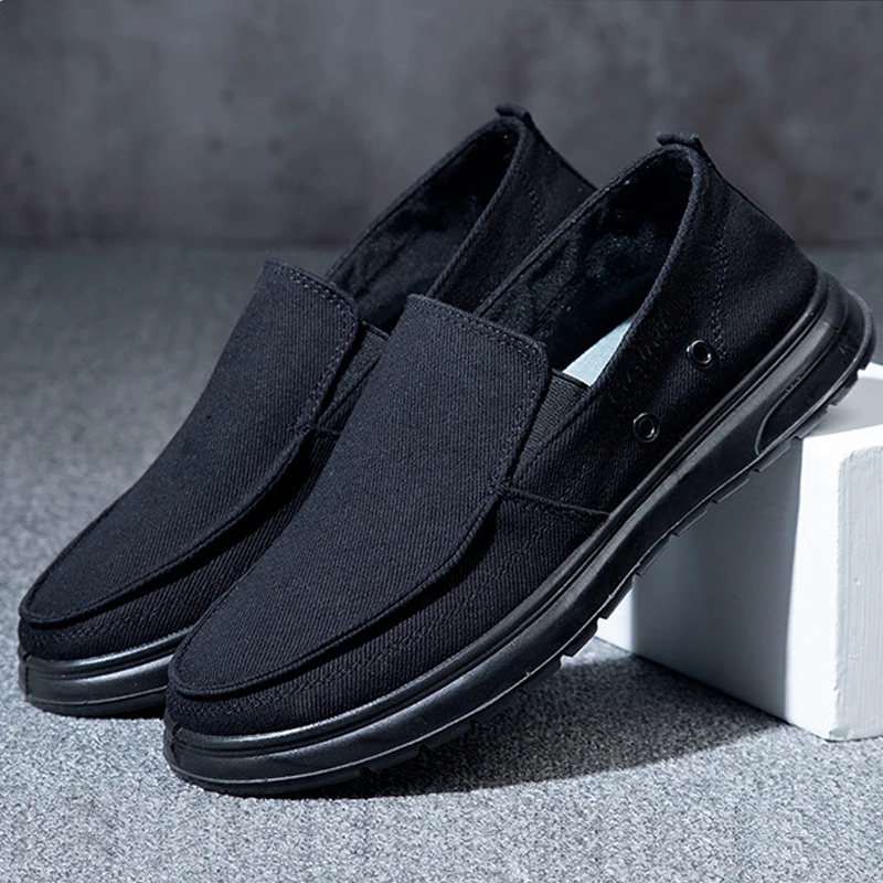 Men Sneakers Fashion Casual Shoes Trend Canvas Shoes Cover Foot Men Flat Shoes Lightweight Soft Walking  2022 New Spring Autumn