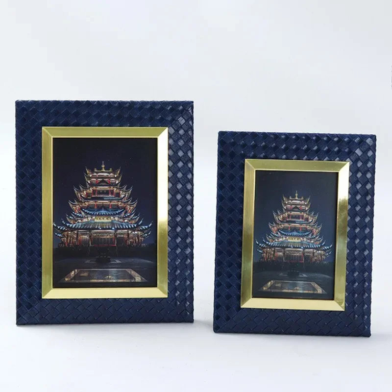 Modern Minimalist Luxury Home Decorative Photo Frame Handcrafted 6-Inch & 7-Inch Woven Picture Frames Creative New Home Ornament
