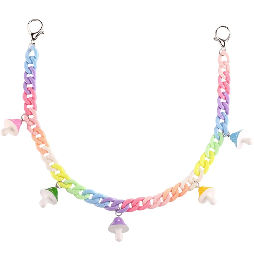 

Accessories for Mushroom Chain Belts Women Rave Colorful Pants Jean Chains Jeans