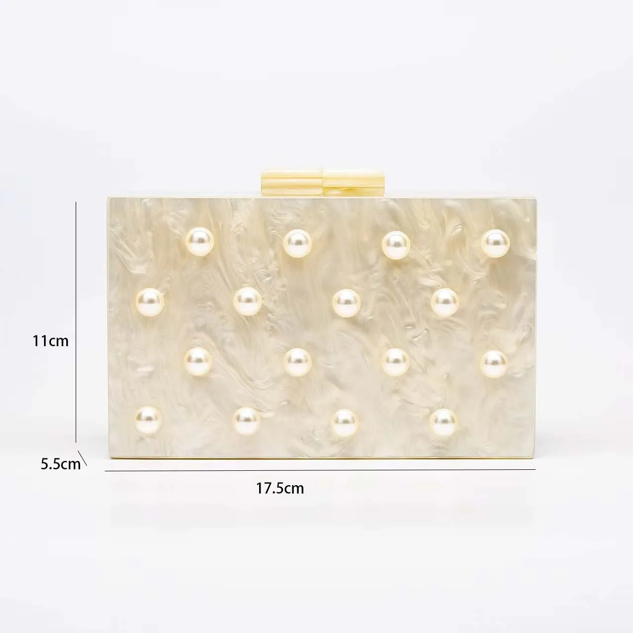 Acrylic Evening Clutch Bags For Women Handbags Purse Pearl Beaded Crossbody Shoulder Bag For Wedding Prom Cocktail Party