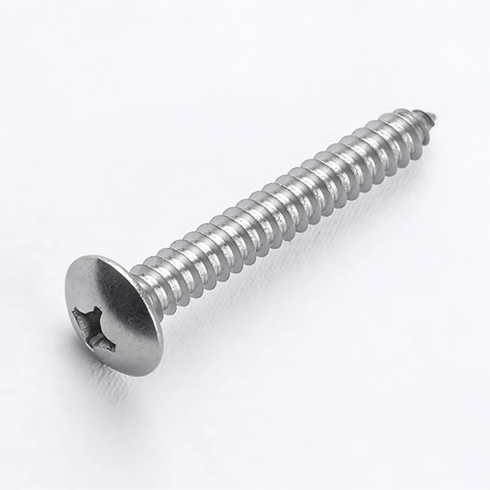 

5pcs Phillips Recessed Truss Head Self-tapping Screw M3 M4 M5 M6 316 Stainless Steel Cross Mushroom Head Wood Screws