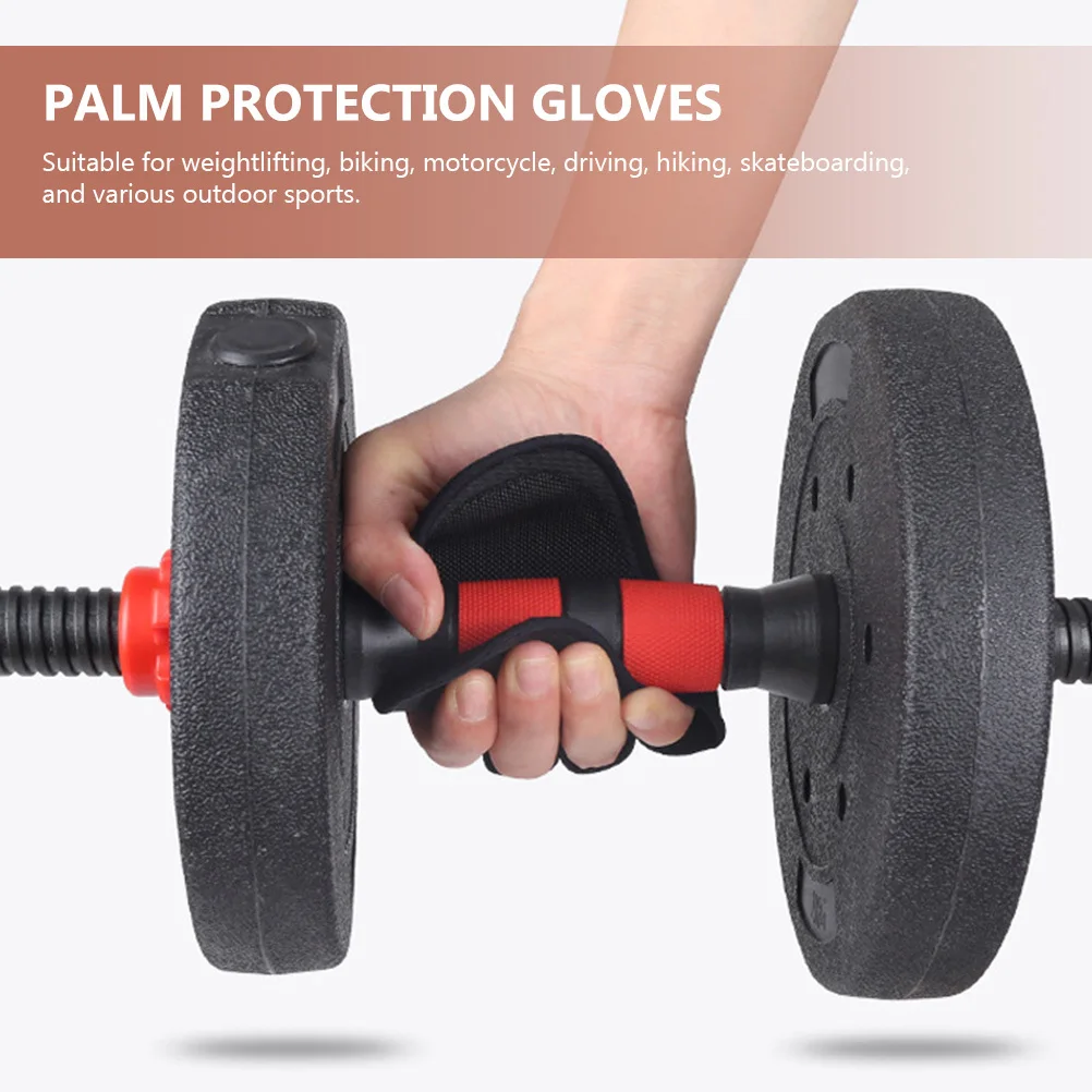 

1Pair Sports Palm Protection Gloves Half Finger Backless Breathable Weightlifting Anti Wear Non Slip for Fitness Training Biking