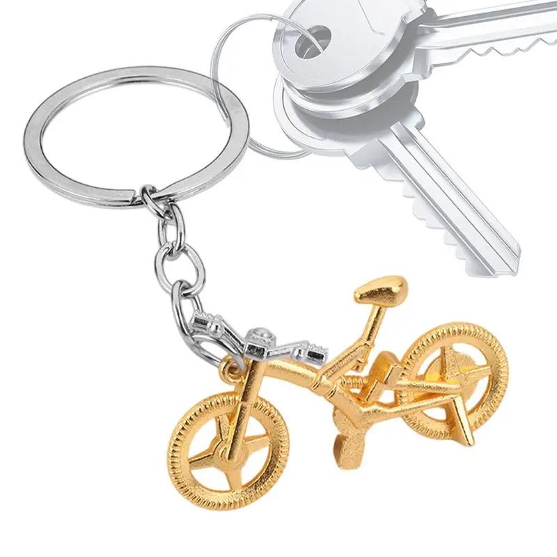 Bike Keychain Zinc Alloy Bike Shape Keychain Bag Charm Retro Miniature Keyrings Souvenir For Girlfriend Friend Sister Daughter
