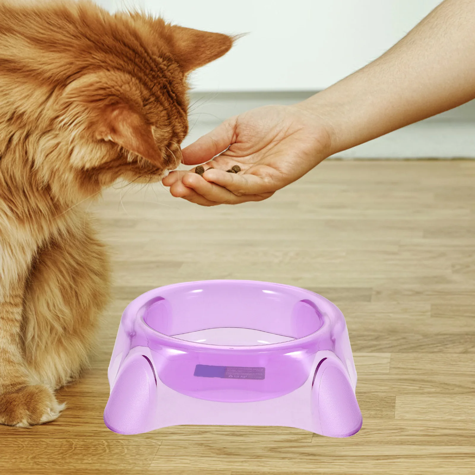 

Candy Color Pet Food Bowl High Capacity Non-Tip Design Smooth Surface No Dead Corners for Cleaning Ideal Dog Cat Puppy Kitten