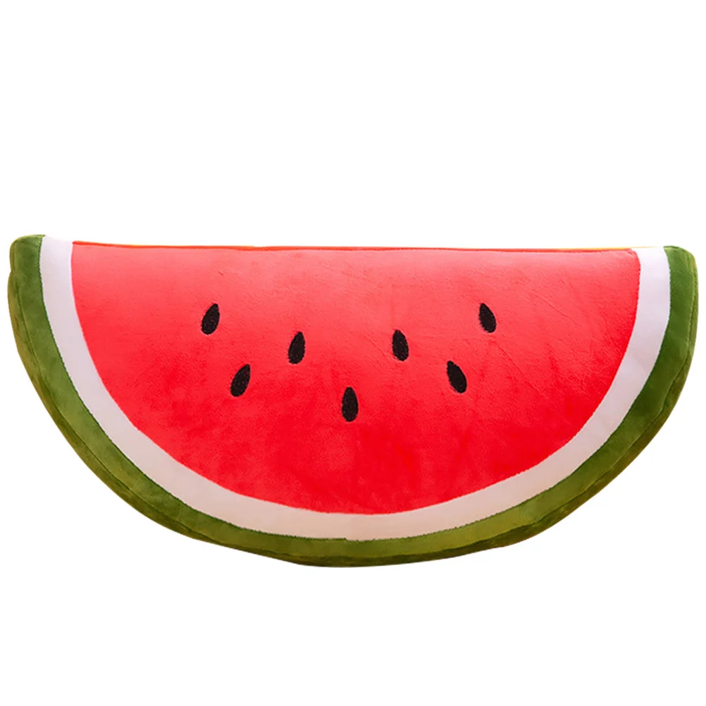 

Throw Pillows for Bed Watermelon Home Sofa Decor Bread Plush Red Stuffed Adorable Toy Child