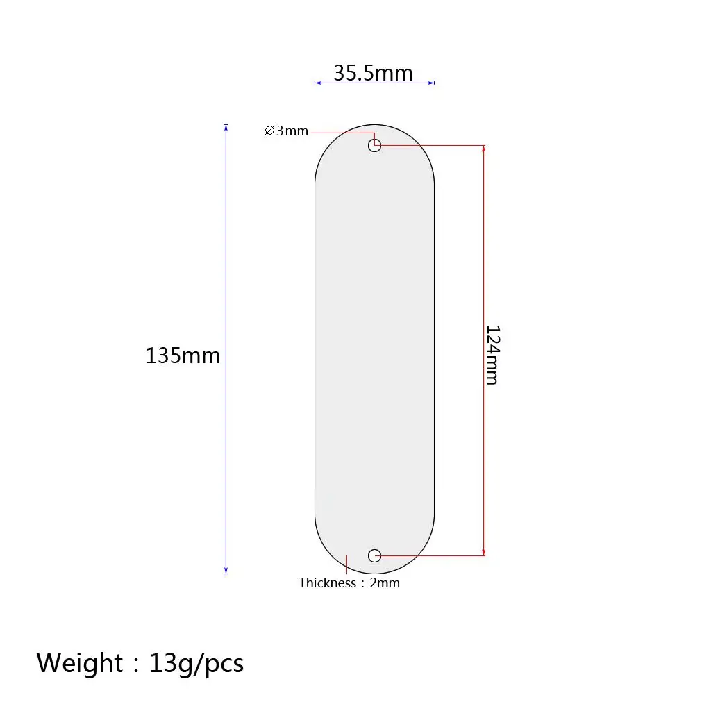 Black Plastic Guitar Control Plate Smooth Edge Unfinished Replacement Part for Electric Guitar Modification