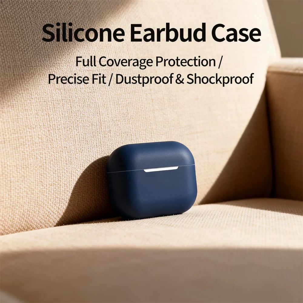 Weiche Silikon-Schutzhülle für AirPods Pro 3 Pro3, Matte Stoßfeste Ohrhörer-Abdeckung, Drahtlose Kopfhörer-Hülle Zubehör – Detail 4