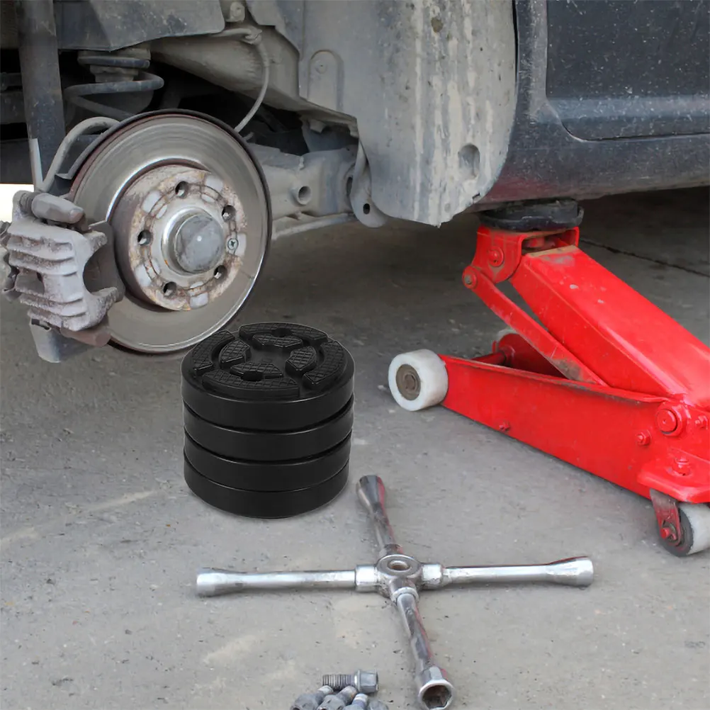 

5pcs Lift Rubber Pad Jack Mat Frame Rail Medium Extension Adapter Protector Durable Safe Noise Reduction Versatile