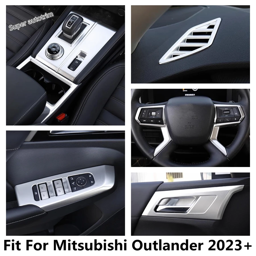 

Dashboard Air AC Vent / Window Lift / Gear Shift / Steering Wheel Cover Trim For Mitsubishi Outlander 2023 2024 2025 Accessories