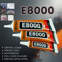 Adhesivo transparente para reparación de teléfonos E8000, pegamento multiusos para tela de E-8000 con aplicador de precisión, 15ML, 25ML, 50ML, 110ML