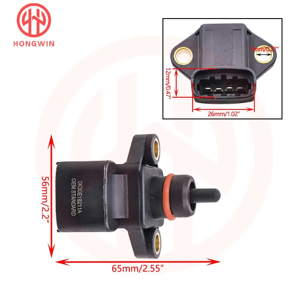 0K30E-18211A Manifold Absolute Pressure MAP Sensor Wire Plug 8824 43005 For KIA CERATO Saloon RIO Estate Saloon SHUMA