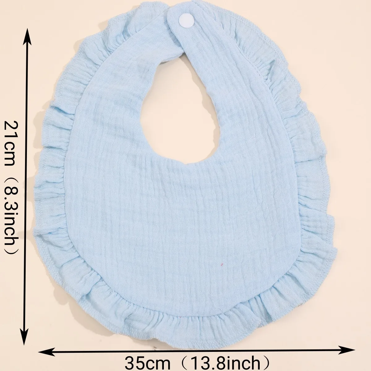 1pcs Baby Feeding Drool Bib Ruffle Solid Infants Lace Saliva Towel Soft Cotton Burp Cloth For Newborn Toddler Kids Bibs