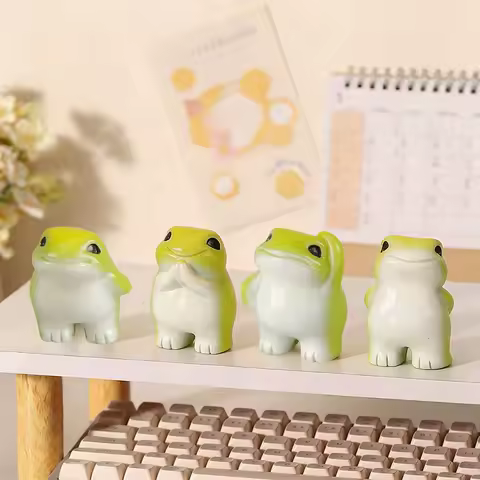 6pcs Cute Small Charms Resin Charms DIY Funny Frog Resin Handmade Animal Pendant Jewelry Making