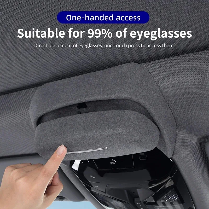 

Car Glasses Case Fur Sunglasses Storage Box Eyeglass Holder Auto Interior Accessories For BMW Series 5 G60 G01 G02 G08 X3 X4 IX3